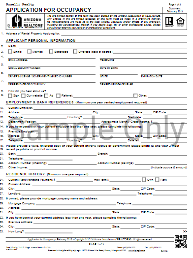 Sample Application for Occupancy